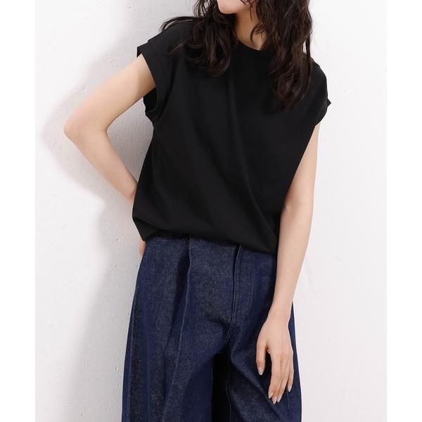 tシャツ 汗じみ防止加工 表撥水 接触冷感 UV CUT ノースリーブカットソー レディース