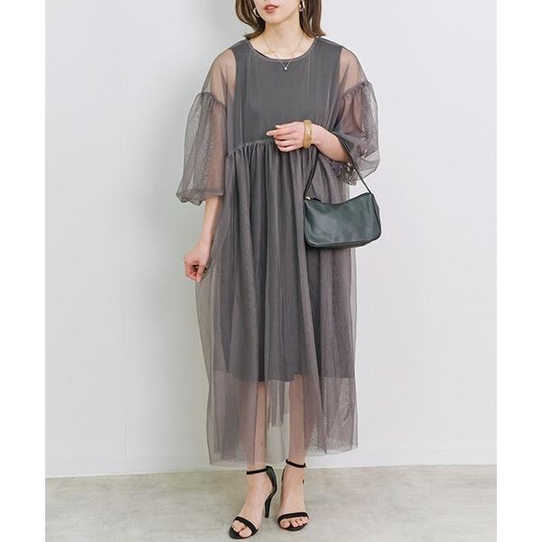 ワンピース 「Fizz/フィズ」　チュールワンピとインナーワンピのセット