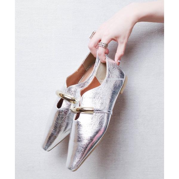 パンプス EVOL / 「軽量・柔らかい」ゴールドモチーフスクエアパンプス / IY5601