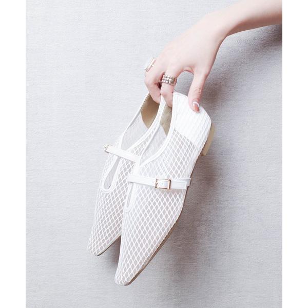 パンプス EVOL / 「軽量・柔らかい」スクエアチュールフラットパンプス / IY5622