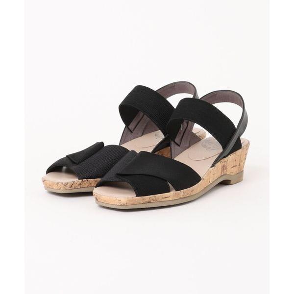 サンダル コルクソールアンクルストラップサンダル レディース