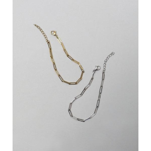 ブレスレット 金属アレルギー対応「ieLS」ステンレス　リンクチェーンブレスレット レディース メン...