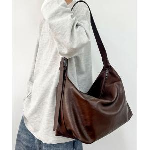 ショルダーバッグ 「A4収納可・軽量」レザータッチワイドショルダーバッグ メンズ レディース