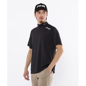 tシャツ 「PING APPAREL」メッシュパネルジャガード半袖ハイネックカットソー 「PERFORMANCE」 (MENS) メンズ