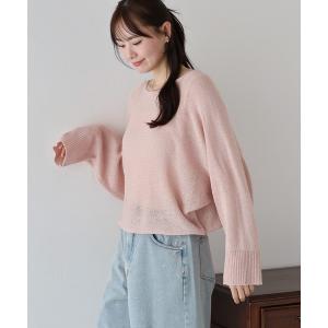 ニット セーター メッシュドルマンサマーニット レディース