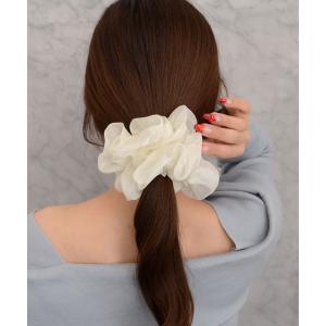 シュシュ 「float」シフォン シンプル ビッグ シュシュ「8色展開」