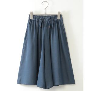 スカート 「親子コーデ」デニム風ボリュームスカーチョ（120~160cm） キッズ 子供服 女の子
