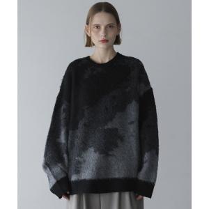 セーター ニット loose shadow abstract gradation knit / ルーズシャドウアブストラクトグラデーションニット メン