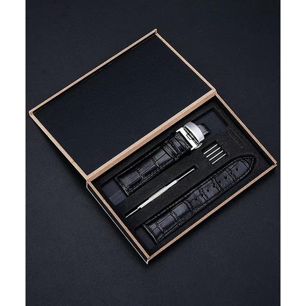 腕時計 3A5 腕時計 レザー 付替えベルト 型押し バネ棒 工具付 父の日 ギフト メンズ レディ...