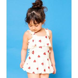 水着 「UVカット/ジュニア対応」フリルワンピース水着 キッズ 子供 女の子