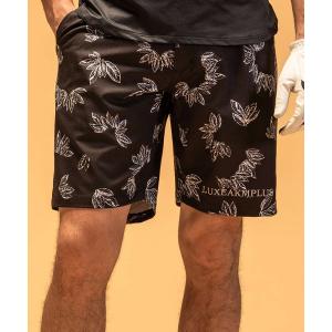 パンツ LUXEAKMPLUS(リュクスエイケイエムプラス)ゴルフ ローレルパターンショーツ ショートパンツ (撥水性/UVカット) メンズ