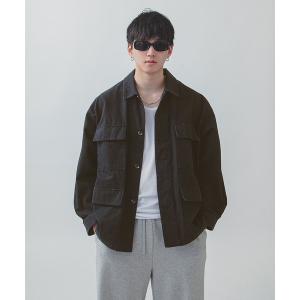 カバーオール 「White Line」 COTTON CANVAS ユーティリティー ジャケット メンズ レディース