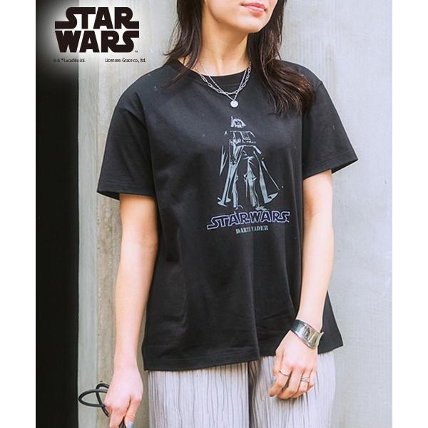 tシャツ 「大きいサイズ」 STAR WARS/スターウォーズ プリント綿100％Tシャツ レディー...