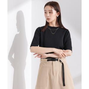 ニット セーター 洗濯機洗い可UVカット接触冷感半袖ニット レディース