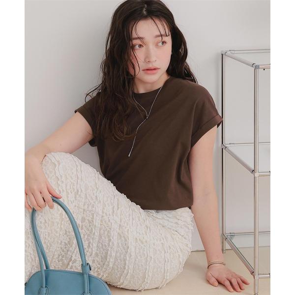 tシャツ 半袖 汗染み防止ダブルカフスTシャツ レディース
