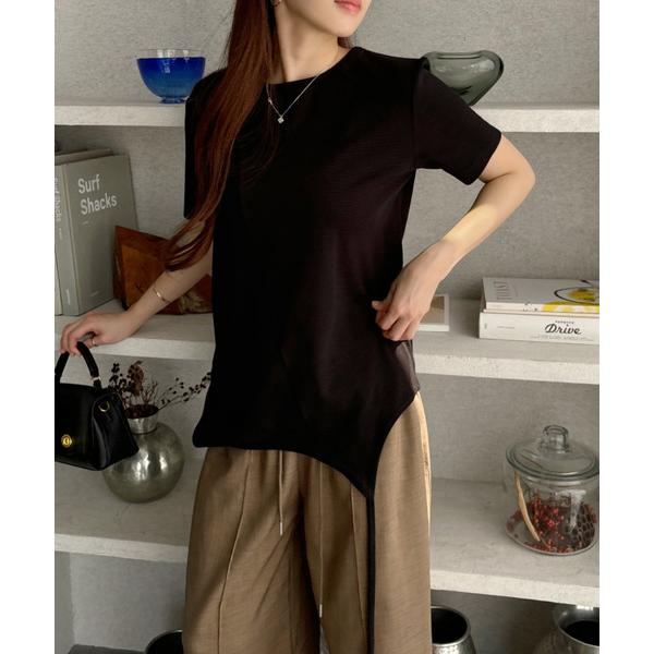 tシャツ 2WAY パイピングデザイン ボディスーツライク カットソー レディース