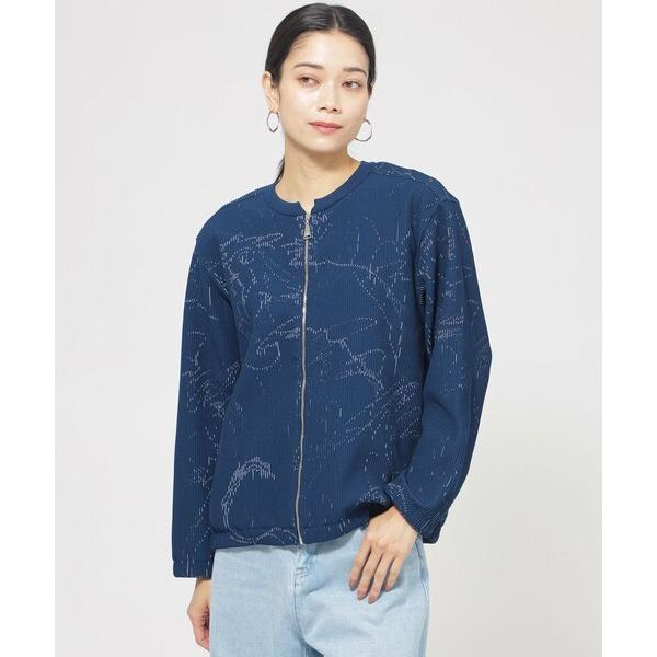 ブルゾン アウター 「ウォッシャブル」ドローイングタックニットブルゾン レディース