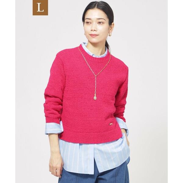 ニット セーター 「L」「ウォッシャブル」ファンシーテープヤーンニットプルオーバー レディース