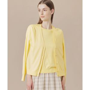 カーディガン スビンコットンニットカーディガン レディース