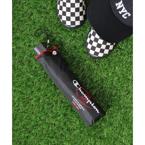 折りたたみ傘 チャンピオン 無地 オーバーロック ミニ折傘 キッズ 子供 男の子 女の子