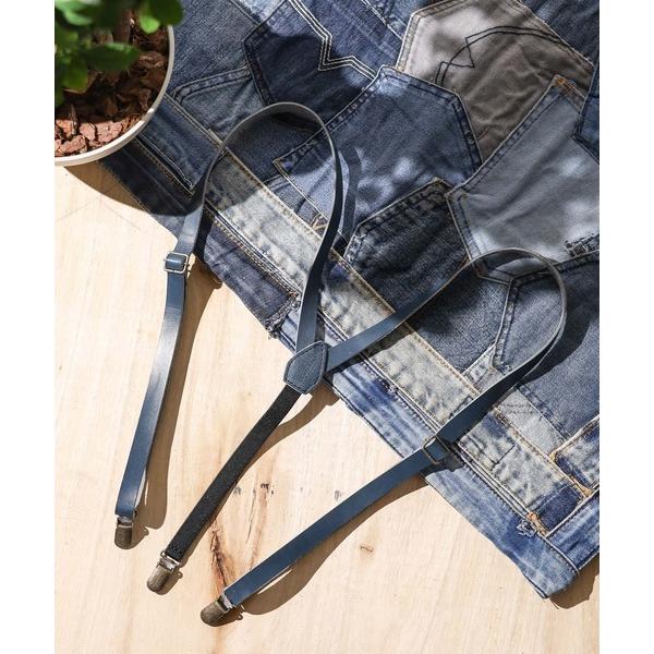 サスペンダー 「RS」「UNIVERSAL OVERALL」Leather Suspenders メ...