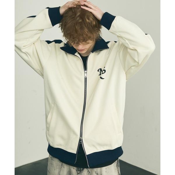 コート ジャケット Line double zip oversize track jacket / ...
