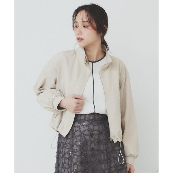 ブルゾン アウター 撥水スタンドカラーショートブルゾン「洗濯機洗い可」 レディース