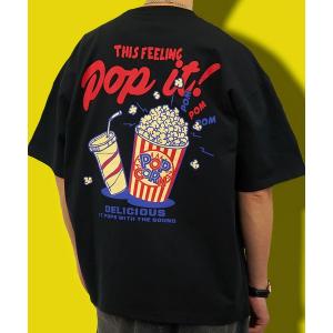 tシャツ 「GROOVY STORE」オーバーサイズ 刺繍＆バックプリント ヘビーウエイト半袖Tシャツ メンズ レディース