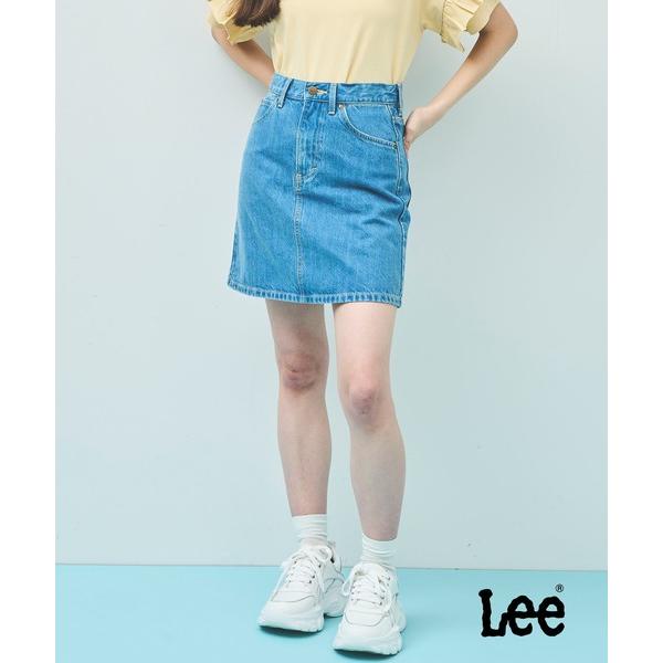 デニムスカート 「Leeコラボ」台形デニムミニスカート