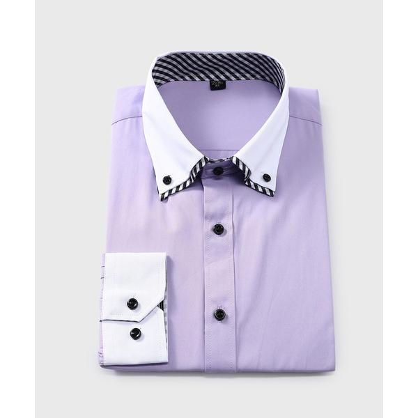 フォーマル シャツ 「Cloudstyle」ボタンダウン ワイシャツ 長袖／クレリック＆タブカラー／...