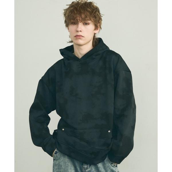 パーカー Marble pattern oversized pullover hoodie / マー...