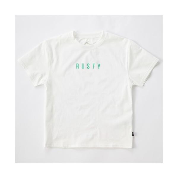 tシャツ RUSTY ラスティ キッズ ブランド ロゴ バックプリント ニコちゃん UVカット 半袖...