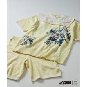 パジャマ ルームウェア 「ムーミン」MOOMIN × une nana cool なめらかふわふわプルオーバー＆ハーフパンツセット レディース