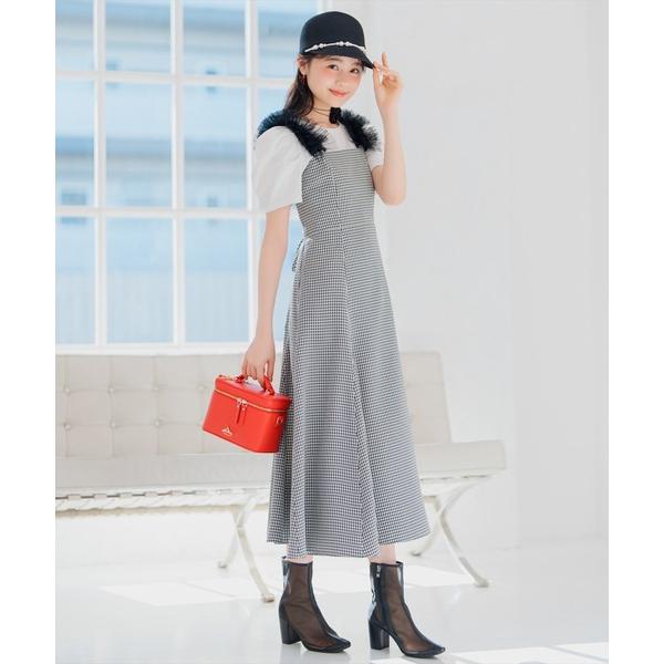 ワンピース チュールフリルマーメイドジャンスカ