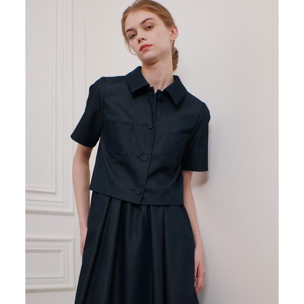 デニムジャケット gジャン 「LOULOU WILLOUGHBY」シャンブレー半袖ジャケット レディ...