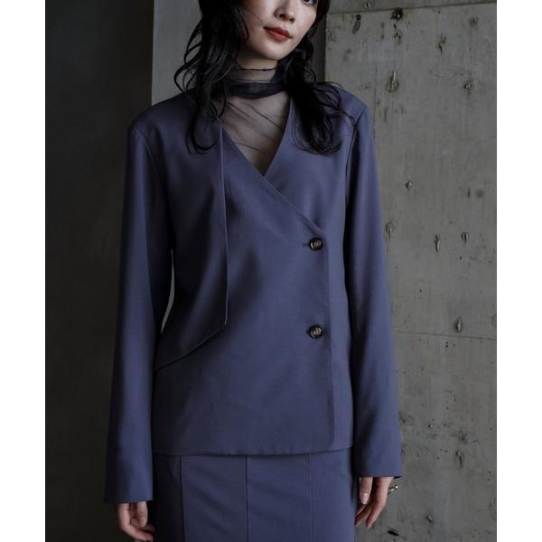ジャケット テーラードジャケット Collarless Design Jacket レディース
