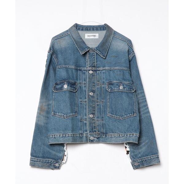 デニムジャケット gジャン DISCOVERED(ディスカバード)CROCHET DENIM BLO...