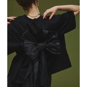 tシャツ (mici)BACK RIBBON S/S レディース