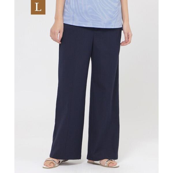 パンツ 「L」「防透け」「吸水速乾」「接触冷感」「UV対策」3Sオックスセミワイドパンツ レディース