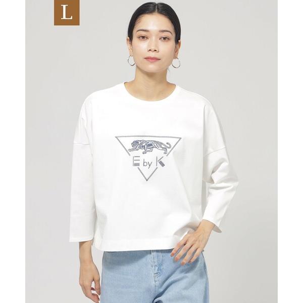 tシャツ 「L」「ウォシャブル」イニシャルパンサープリントカットソー レディース