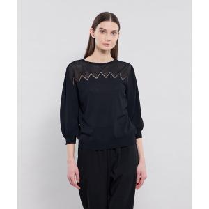 ニット セーター メッシュコンビニットプルオーバー レディース