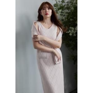 ワンピース Diamond Pattern Knit Dress Set