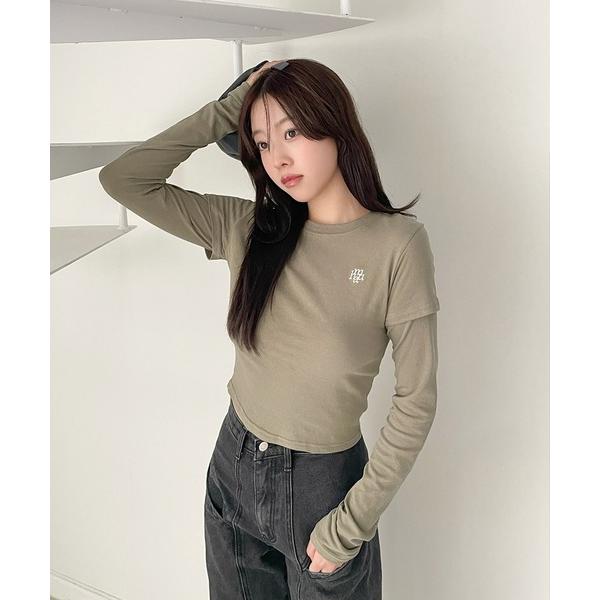 tシャツ A'GEM/9 × .kom 「「muah muah/ムーアムーア」LAYERED LON...