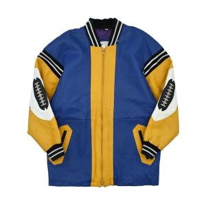 コート ジャケット 「ヴィンテージ古着」90's MICHAEL HOBAN WHEREMI “Rugby football” レザージャケット メン