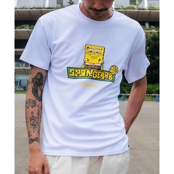 tシャツ 「SPALDING/スポルディング」Tシャツ スポンジ・ボブ ロゴ/スポンジボブコラボ吸水...