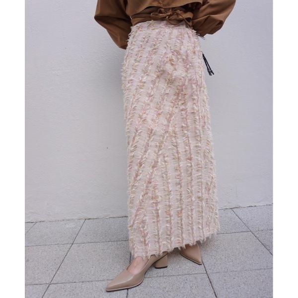 スカート MIX PINK SHAGGY SKIRT