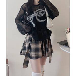 ニット セーター アソート柄シアーニット レディース