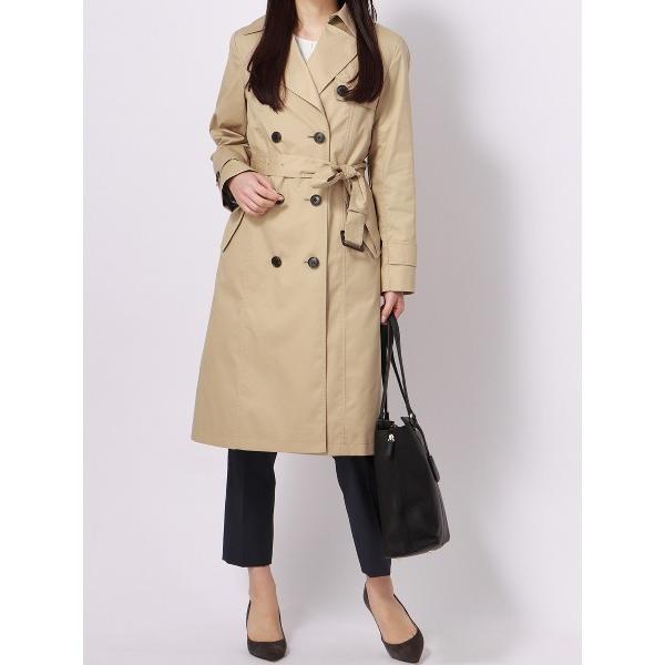 トレンチコート コート ロングトレンチコート 撥水 TCギャバストレッチ キルティングライナー付き ...