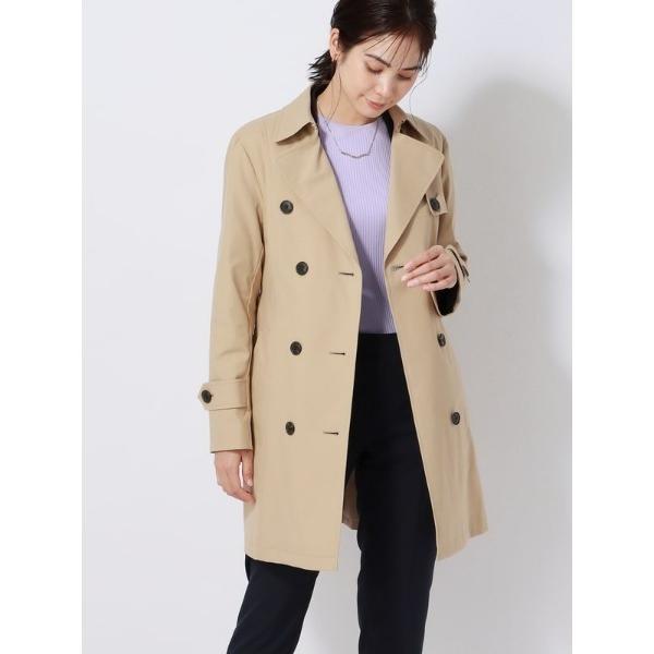トレンチコート コート ミディアムトレンチコート 撥水 ギャバストレッチ 無地 キルティングライナー...