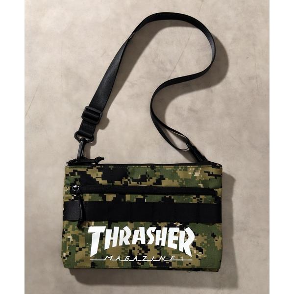 ショルダーバッグ 「THRASHER/スラッシャー」サコッシュミニショルダーバッグ メンズ レディー...